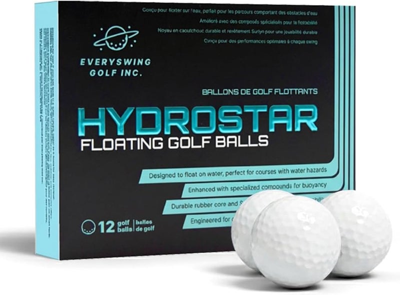 EVERYSWING GOLF HydroStar Floating Golf Balls – Lightweight Golf Balls for Water Hazards & Pool Practice - Golf Balls That Float in Water - Image 1